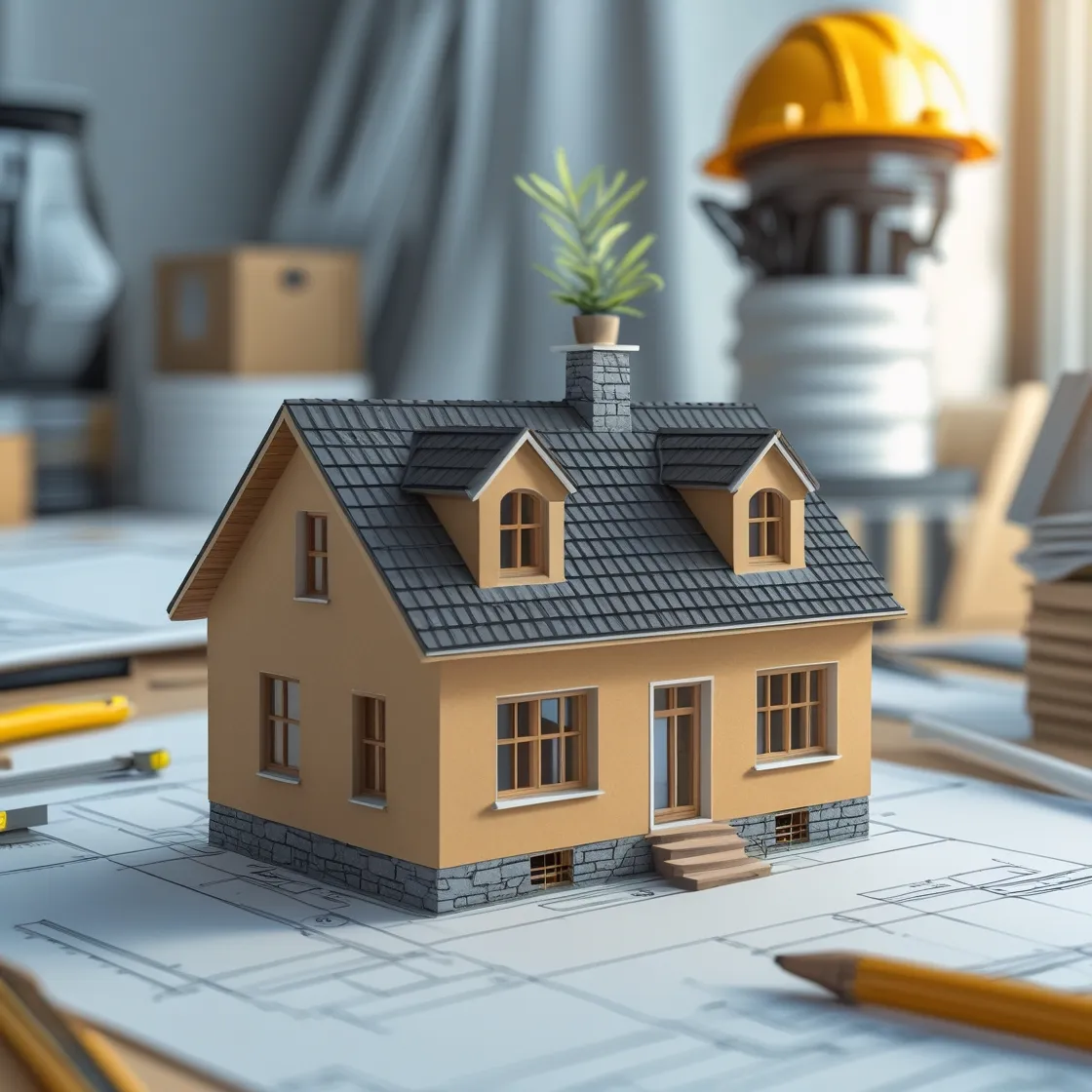 A person showing cost of a house