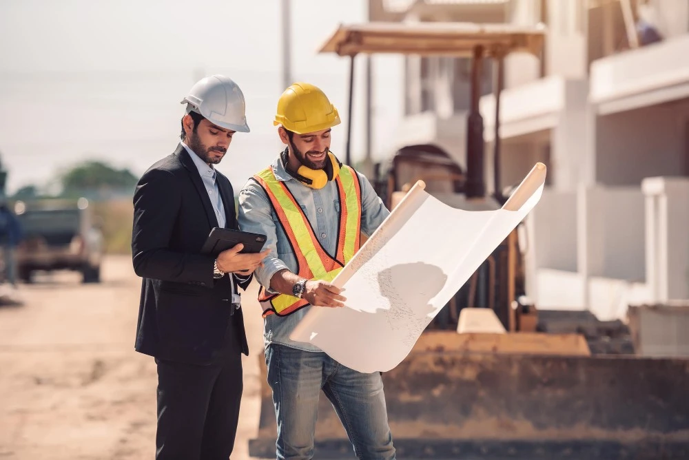 Engineer is shownig stretch to the other.
