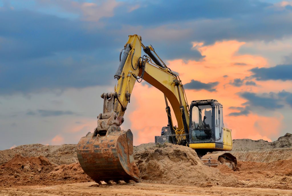 Construction team working on site preparation